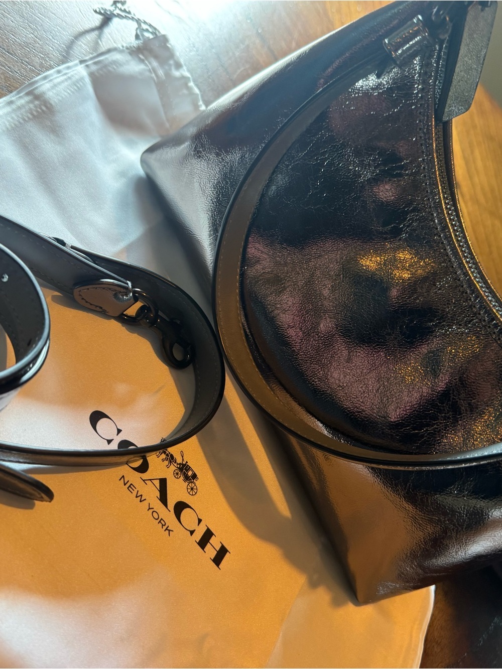 Coach Juliet 25 Metallic leather like new - Picture 3 of 7